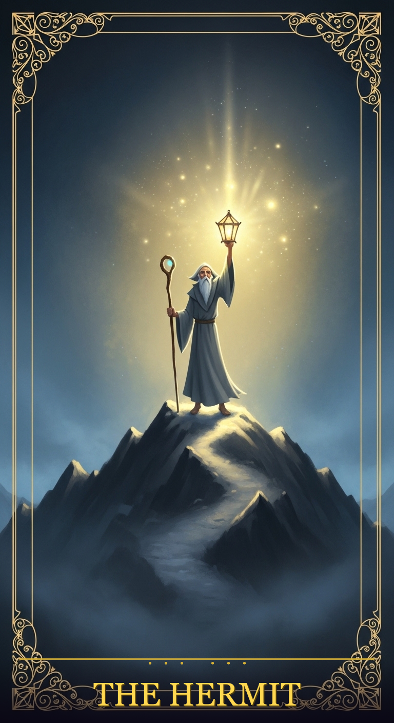 The Hermit tarot card